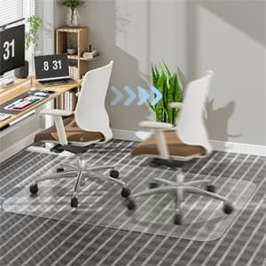 Tonaus Office Chair Mat for Carpet, 48"×36" Carpet Chair Mat for Low Pile Carpets, 2.2mm Transparent