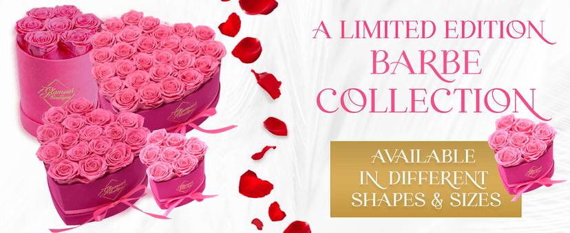 16 Flower Forever Heart Shape Box - Preserved Roses Gift for Her, Preserved Flowers, Red