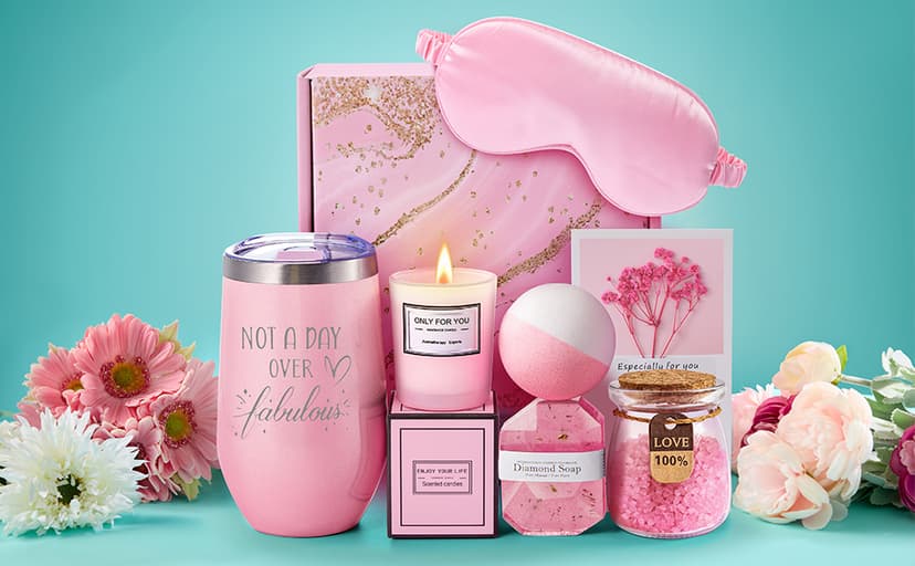 Birthday Gifts for Women, Unique Spa Gift Basket Set for Mothers Day, Valentines Day - Christmas Gifts for Women, Mom, Friends Female, Sister, Her, Girlfriend, Wife, Teacher, Nurse