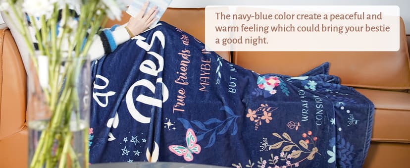 Bestie Gifts for Women on Christmas - Best Friend Blanket Gift 60 x 50 Inch - Bestie Gift, Best Friend Happy Birthday Gifts - Friendship Flannel Throw Blanket Thinking of You Far Away Gifts