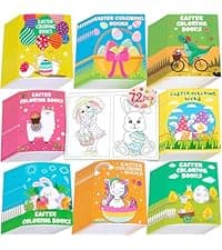 90shine 54PCS Easter Coloring Books for Kids-Egg Basket Stuffer Gifts Party Favors Class Activity Supplies Decorations B08Q36YXL9