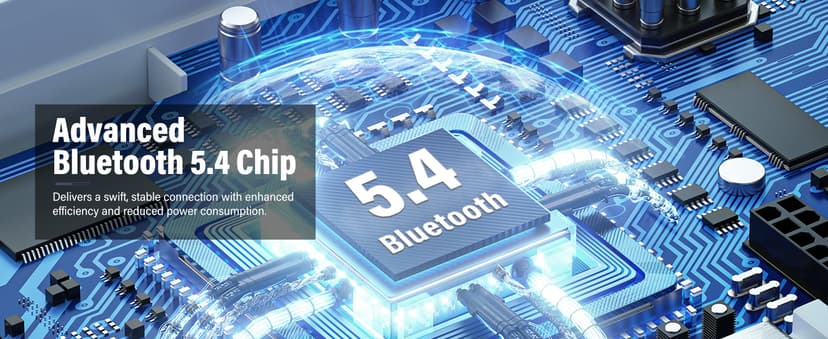 Wireless Earbuds, Bluetooth 5.4 Headphones Bass Stereo, Ear Buds with Noise Cancelling Mic, LED Display in Ear Earphones Clear Calls, IP7 Waterproof Bluetooth Earbuds for Laptop/Phones/Sports, White