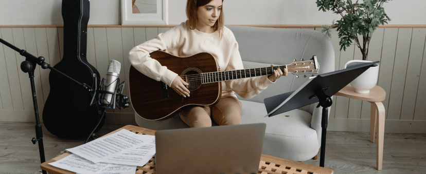 HOSONGIN USB Guitar Cable - USB Interface Male to 6.35mm 1/4" TS Mono Electric Guitar Converter Cable (10 Ft, Black)