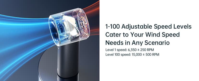 JISULIFE Handheld Fan Pro Series - Extreme Cooling Output: 1-100 Speed Scroll Wheel, Metal Body, Digital Display, 1.5H Fast Charge, 5000mAh-Portable Fan for Travel Outdoor, Gifts for Women Men(Grey)