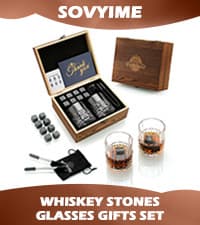 Whiskey Gifts for Men, Whiskey Glasses Set of 2, Granite Chilling Whiskey Stones, Bourbon Gifts for Men, Unique Giftss for Mens Birthday Christmas Father's Day Valentine Retirement Groomsmen