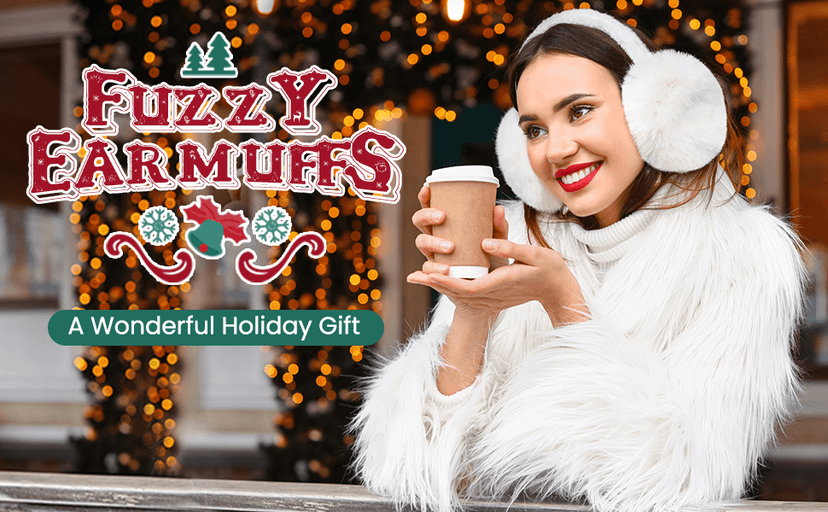 Premillow Ear muffs for Women Winter, Faux Fur Earmuffs, Cute Foldable Fluffy Ear Warmers, Soft Warm Ears Covers for Women