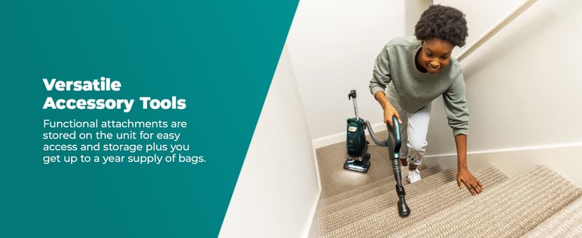 Kenmore Intuition Bagged Upright Vacuum Lift-Up Carpet Cleaner 2-Motor Power Suction with HEPA Filter, 3-in-1 Combination Tool, HandiMate for Floor, Pet Hair, 14pounds, Green