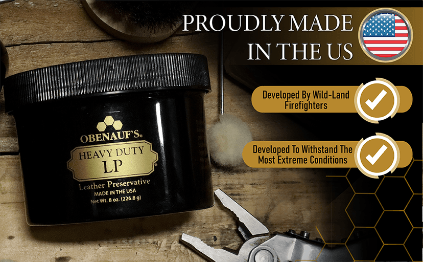 Obenauf's Heavy Duty LP Leather Conditioner Natural Oil Beeswax Formula (8oz)