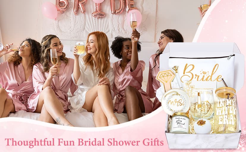Bridal Shower Gifts for Bride To Be Gift Box Unique Bride Gift for Bachelorette Party Popular Bachelorette Gifts for Brides Just Married Engagement Wedding Presents Set for Women Her Wifey Future Mrs B0FDGQMJFW