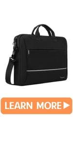 Taygeer Laptop Bag 15.6 Inch, Business Briefcase Gifts for Men Women, Water Resistant Messenger Shoulder Bag with Strap, Premium Office Bag, Carry On Laptop Case for Notebook/Computer/Laptop, Black