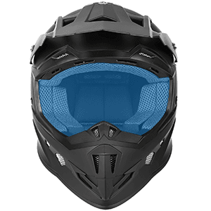 GLX GX23 Dirt Bike/Motocross Helmet - Matte Black, Large - DOT Approved