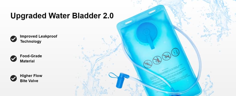 Everfun Hydration Backpack 18L with Water Bladder 2L/3L Hiking Water Backpack Women Men Hydration Pack Insulated Lightweight Day Hydropack with Storage for Hiking, Biking, Running, Festival