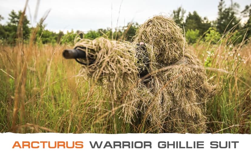 Arcturus Warrior Ghillie Suit - Camouflage Hunting Suit for Men, Military, Hunters, Snipers & Airsoft