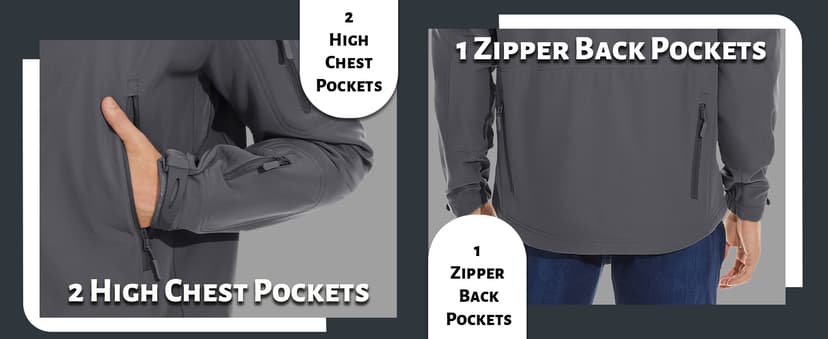 TACVASEN Men's Special Ops Military Tactical Soft Shell Rain Warm Fleece Lined Jacket Winter Hood Coat Hiking Snowboard