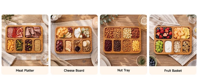 Clear Lid Keeps Food Fresh, Travel Portable Board for Kitchen, Picnic and Party, House Warming Gifts New Home Renmxj Portable Charcuterie Boards with Lid, Cheese, Veggie & Snack Tray B0DCK32SXQ