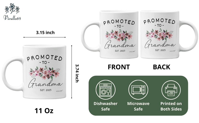 Christmas Gifts For First Time Grandparents, Promoted To Grandma And Grandpa Mugs Est 2025, Grandparents Baby Announcement, Pregnancy Announcement Mug, Grandparent To Be Gifts, New Grandparent Gift