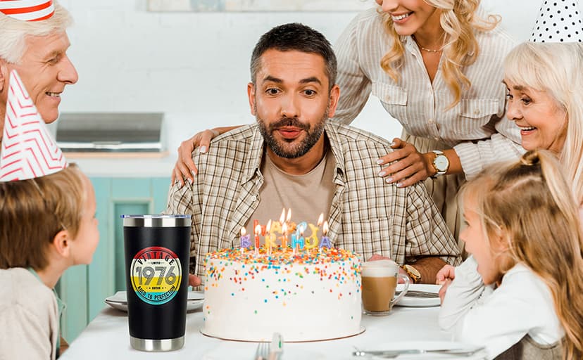 50th Birthday Gifts for Women Men - 1975 50th Birthday Decorations Gifts Ideas for Her Him - 50 Year Old Birthday Gift for Men Women Turning 50 Gift Ideas - 20oz Stainless Steel Tumbler