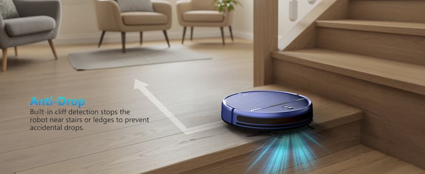 XIEBro Life Robot Vacuum and Mop Combo, Vacuum Robot 2 in 1 with WiFi/App/Voice, Schedule, Water Tank and Dustbin, Self-Charging, Slim, Ideal for Hard Floor, Pet Hair, Carpet