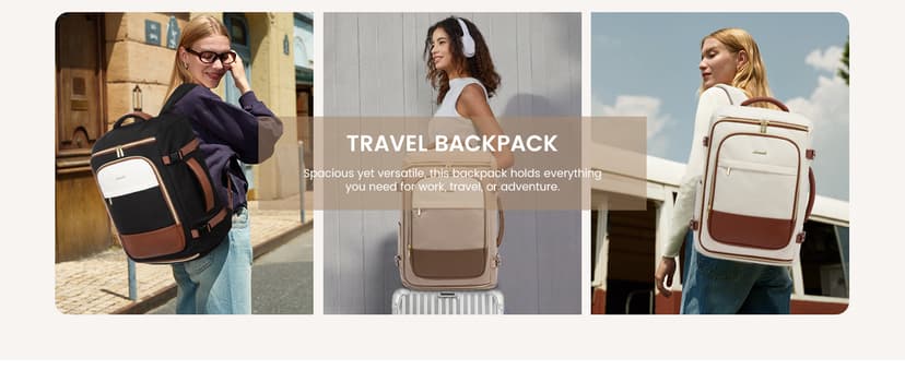 LOVEVOOK Large Travel Backpack for Women, 40L TSA Approved Backpack with 3 Packing Cubes, Personal Item Bag Fits 17" Laptop, Water-resistant Carry On Bag for Airplanes