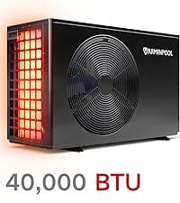 Electric Pool Heat Pump, 30,000 BTU Pool Heater, 8000 Gallons, WiFi Control, Titanium Heat Exchanger, Smart Inverter, for Above Ground and Inground Pools, 120V