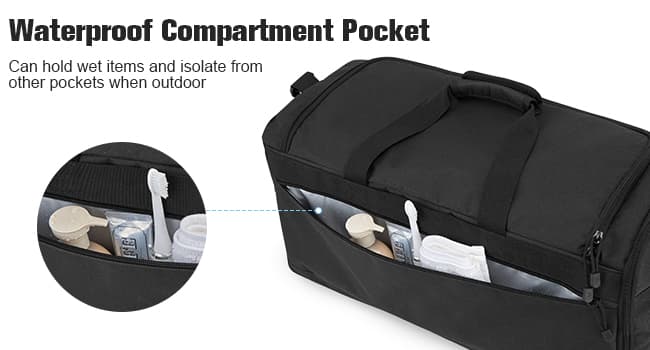 G4Free 3-in-1 Travel Duffle Bag for Men and Women, 50L Large Gym Sports Bags Tactical Military Duffle Backpack with Shoes Compartment and Wet Pocket (Black)