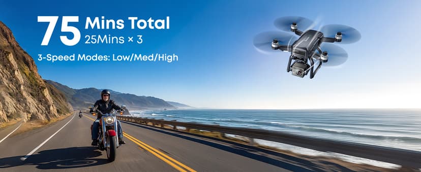 Bwine F7GB2 Pro Drones with Camera for Adults 4K UHD Aerial, 3-Axis Gimbal, 10000FT Control, 75 Mins Flight Time with 3 Batteries, GPS Follow, Waypoint, Orbit Fly, Auto Return, Beginner Mode