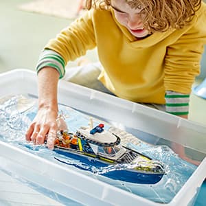 LEGO City Police Boat Chase Building Toy for Kids - Pretend Play Set for Boys & Girls, Ages 6+ - Building Blocks W/ 2 Floating Boat Toys for Playtime & Bath Time - Gift Idea for Birthdays- 60456 B0DRW6J866