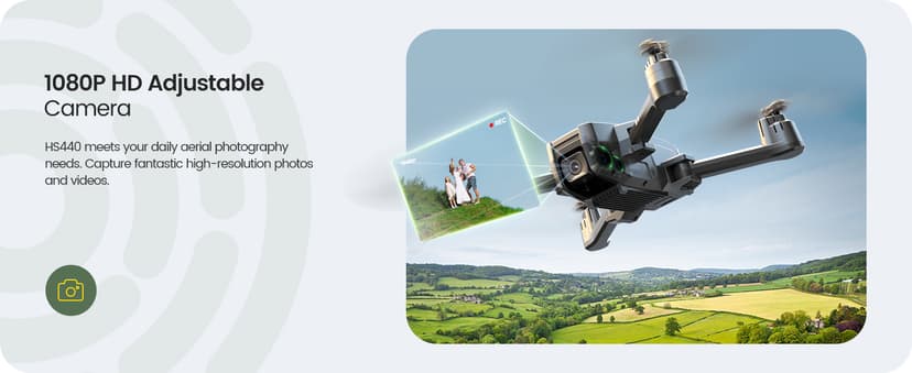 Holy Stone HS440 Foldable FPV Drone with 1080P WiFi Camera for Adult Beginners and Kids; Voice Gesture Control RC Quadcopter with Modular Battery for long flight time, Auto Hover, Carrying Case