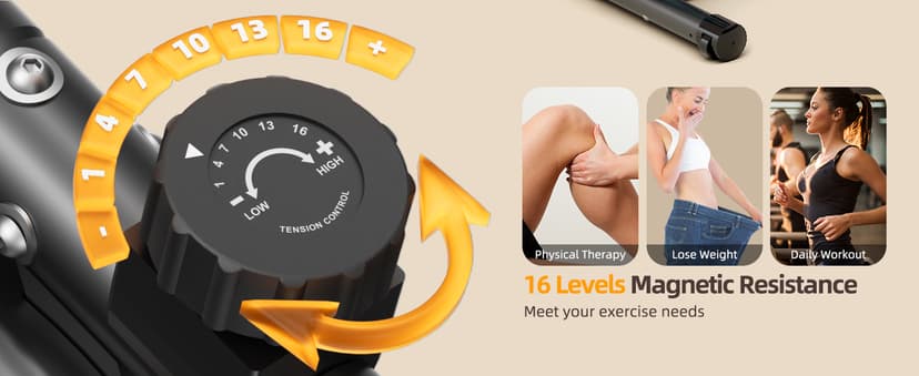 VANSWE Recumbent Exercise Bike for Adults Seniors - Recumbent Bikes for Home with Magnetic Resistance, Bluetooth and App Connectivity, Pulse Sensor