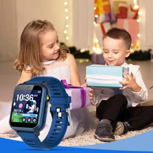Smart Watch for Kids Age 3-12, Kids Smart Watch Boys with 24 Games HD Touch Screen Pedometer Camera Music Player Alarm Clock Flashlight 12/24 hr Toys for 6 7 8 9 10 Year Old Boy Birthday Gift