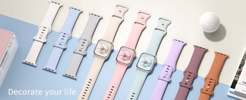 Sport Silicone Band Compatible with Apple Watch Bands 40mm 38mm 41mm 44mm 45mm 42mm 49mm Women Men,Soft Wristband Waterproof Replacement Sport Strap for iWatch Bands Series 9 8 7 6 5 4 3 2 1 SE Ultra