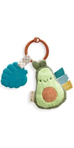Itzy Ritzy Teensy Tube Teether – Textured Hollow Baby Teething Tube That Reaches Front Teeth & Back Molars, Made of Soft Silicone (Pink Rainbow)