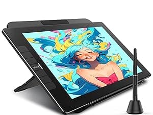 VEIKK VK1200V2 Drawing Tablet with Screen,11.6 Inch Full-Laminated Graphics Drawing Monitor,Upgraded 16384 Pressure Sensitivity, 2 Styluses, 120% sRGB,Graphics Tablet for PC Mac Linux Windows