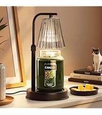 Candle Warmer Lamp with Timer Dimmer, Birthday Gifts for Mom Women Friend Sister, House Warming Gifts, Vintage Clear Wax Melt Warmer, Fall Decorations Office Apartment Dorm Room Home Decor