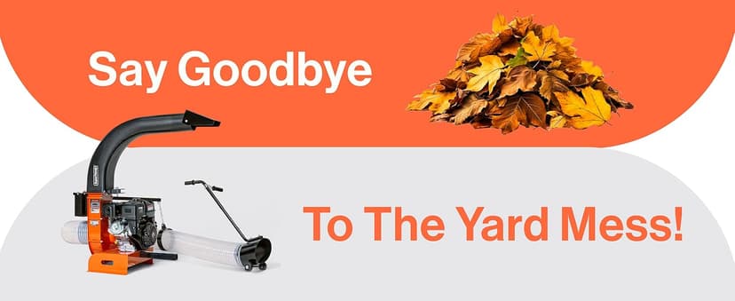 SuperHandy Truck Loader Leaf Vacuum – 15HP Electric Start Engine, Serrated Metal Impeller, Hitch or Tailgate Mount, Commercial Debris Vacuum for Lawn & Landscape Cleanup