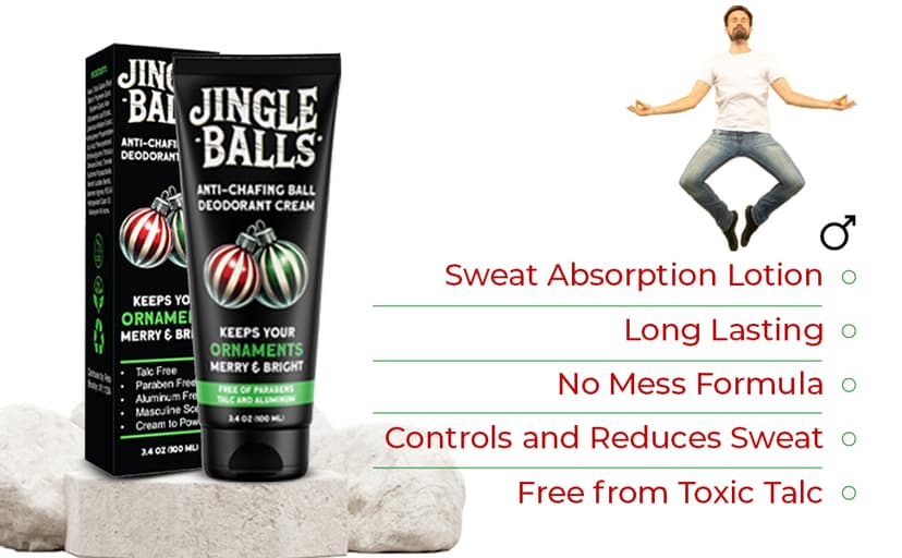 Pelto Jingle Anti-Chafing Cream Ball Deodorant for Men. 2024 Stocking Stuffers for Men Christmas Gifts For Husband Boyfriend, Unique Gifts for Him. White Elephant Gift Dad Boyfriend Secret Santa