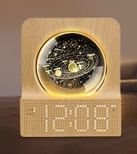 DreamSky Super Loud Alarm Clock for Heavy Sleepers - RGB Small Digital Clock for Kids Bedroom Bedside Nightstand, Electric Desk Clock with Large Number, Dimmer, Adjustable Volume, USB-C Powered