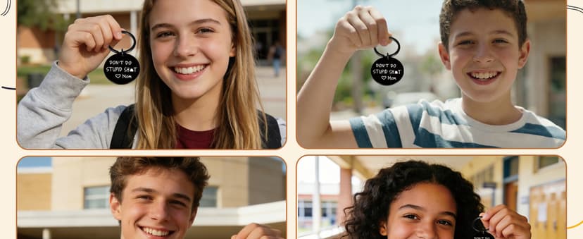 AMBREGRISSUN Teen Boys Girls Gifts - Funny Gag Gifts Keychain for Teenage Boys Girls Christmas Stocking Stuffers for Teens