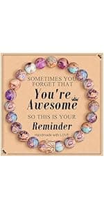 JoycuFF Woman Birthday Gifts Idea Friendship Gifts For Women Best Friends Besties Aunt Female Mom Daughter Granddaughter Gf Anniversary Christmas Graduation Healing Stone Crown Gifts For Her