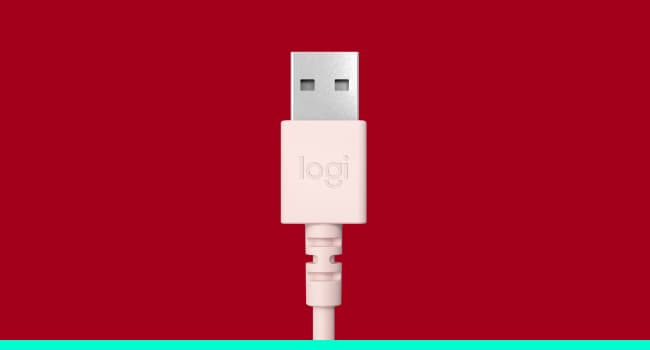 Logitech H390 Gaming Headphones, Wired Headphones with Mic, USB Headset with Microphone for PC, Noise Cancelling Microphone for Video Meetings, Music, Gaming - Rose