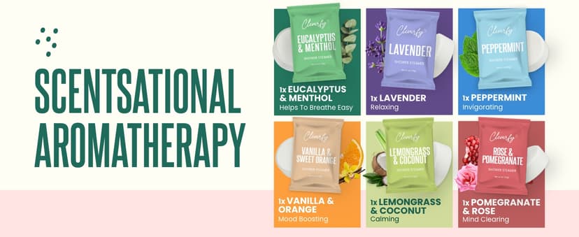 Cleverfy Shower Steamers Aromatherapy for Women and Men – Self-Care Shower Bombs for Stress Relief and Relaxation – 6 Tablets