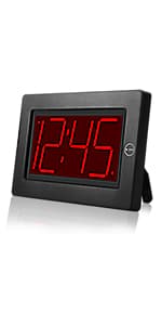 Alarm Clock, LED Digital Clock, Small Wall Clock, Battery Operated, Adjustable 3-Level Led Brightness, Dim Night Mode, 12/24Hr, Cordless, Constantly 1.2'' Digits Display for Bedroom/Travel,Easy to Set