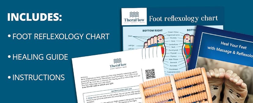 Theraflow Foot Roller for Plantar Fasciitis Relief | Feet Massage Gift for Women and Men | Foot Massager for Neuropathy, Reflexology and Deep Tissue Muscle Massage | Relaxing Gifts for Mom and Dad