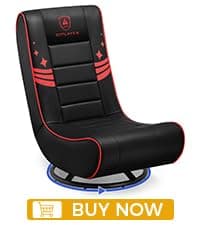 GTPLAYER Floor Gaming Chair Foldable Swivel Floor Chairs for Kids Boys Comfy Video Game Seat with 360° Multipurpose for Gamers, Bedroom or Game Room(Black-Blue)