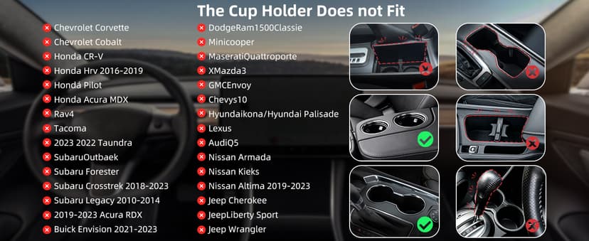 Cup Holder Expander Adapter for Car, Road Trip Essentials, Car Accessories Fits Owala, Yeti, Large Bottles 16-46 oz DYLEN Car Cup Holder Tray, 9.5”Detachable Car Food Tray Table for Eating B0DGSZDNCJ