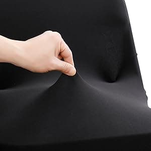 Peomeise Stretch Spandex Folding Chair Cover for Wedding Party Dining Banquet Event (White,12pcs)