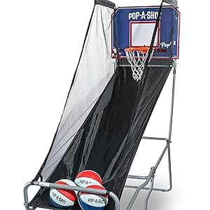 Pop-A-Shot Pop-Up Game | Arcade Basketball Inside, Out, and On The Go | Infrared Sensor Scoring | 3 Balls | Foldable, Portable, Tote Bag Included