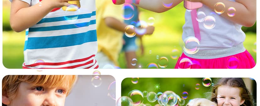 JONEG Toys for 3-8 Year Old Boys Girls: 2 Pack Bubble Machine for Kids with Bubble Solution, Gifts for 3 4 5 6 7 8 Years Old Boy Birthday Toy for Kid Toddlers Ages 4-6 Outdoor Wedding Bubbles Wands