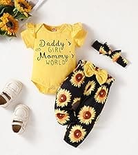 AMAWMW Newborn Baby Girl Little Sister Sleeper Gown Stripe Long Sleeve Nightgown Pajamas Gifts Stuff Essential Outfit