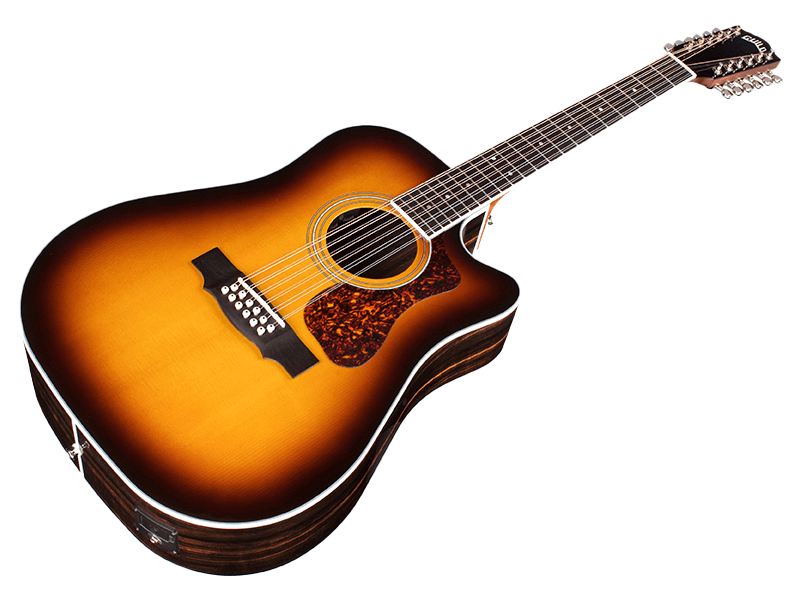 GUILD Guitars D-2612CE Deluxe ATB 12-string Acoustic Guitar, Antique Burst, Archback Deluxe, Solid Top, Dreadnought, Westerly Collection